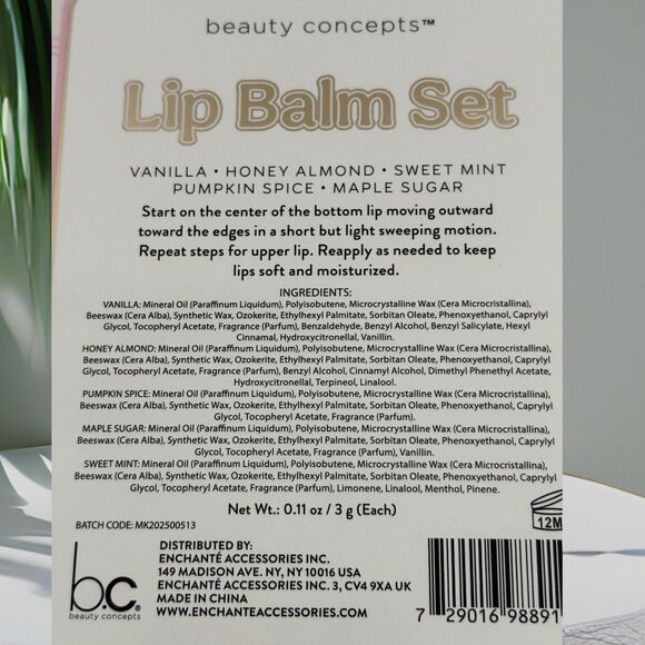 Beauty Concepts 5 Piece Lip Balm Set Ghosts & Bows 5 flavors see description - Picture 3 of 4